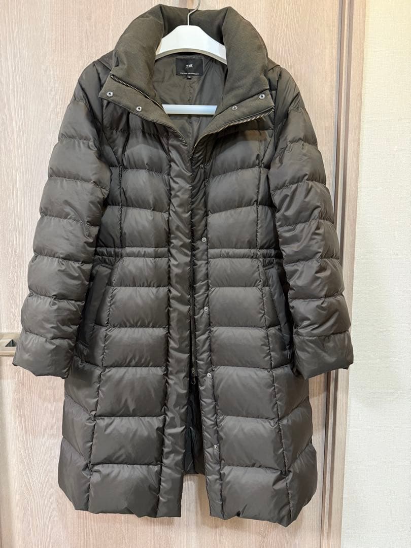 23区　シレータフタ ロング ダウンコート　ダークブラウン　サイズ38