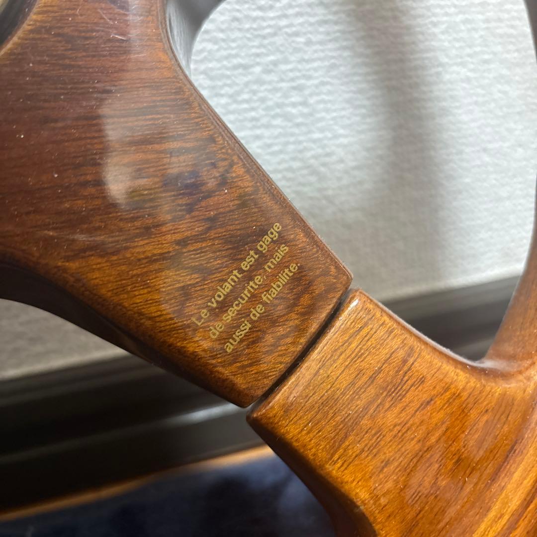 旧車 イタルボランテ・レノマ コラボ品 ウッドステアリング φ36 (π36)