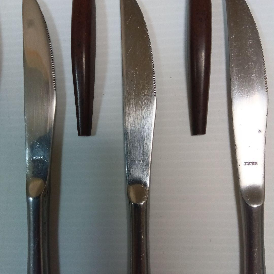 ミッドセンチュリー　カトラリー　フォーク/ ナイフ／スプーン２種　３セット12本