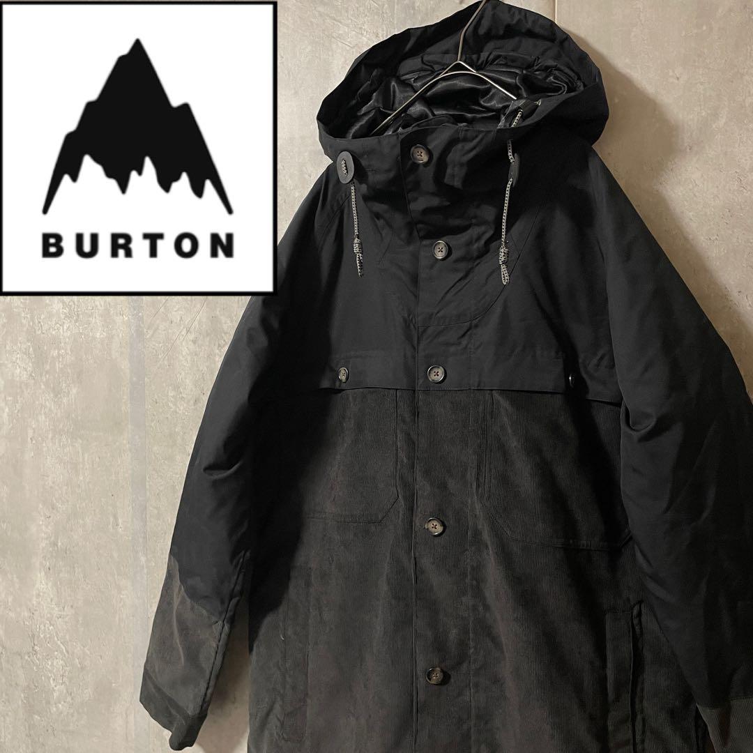 Burtonバートンスキーウェアスノーボードジャケット黒ブラックコーデュロイ