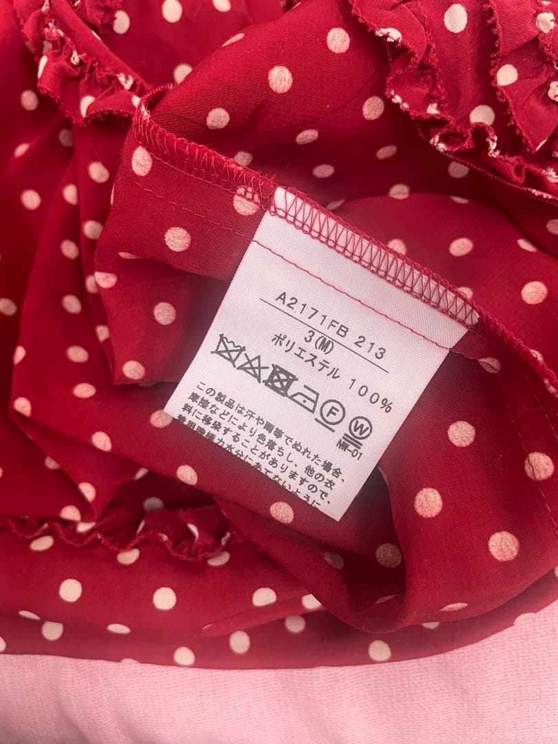 ❣️極美品❣️ピンクハウスドッド柄 ピンタック ピコフリル❣️春のお出かけに