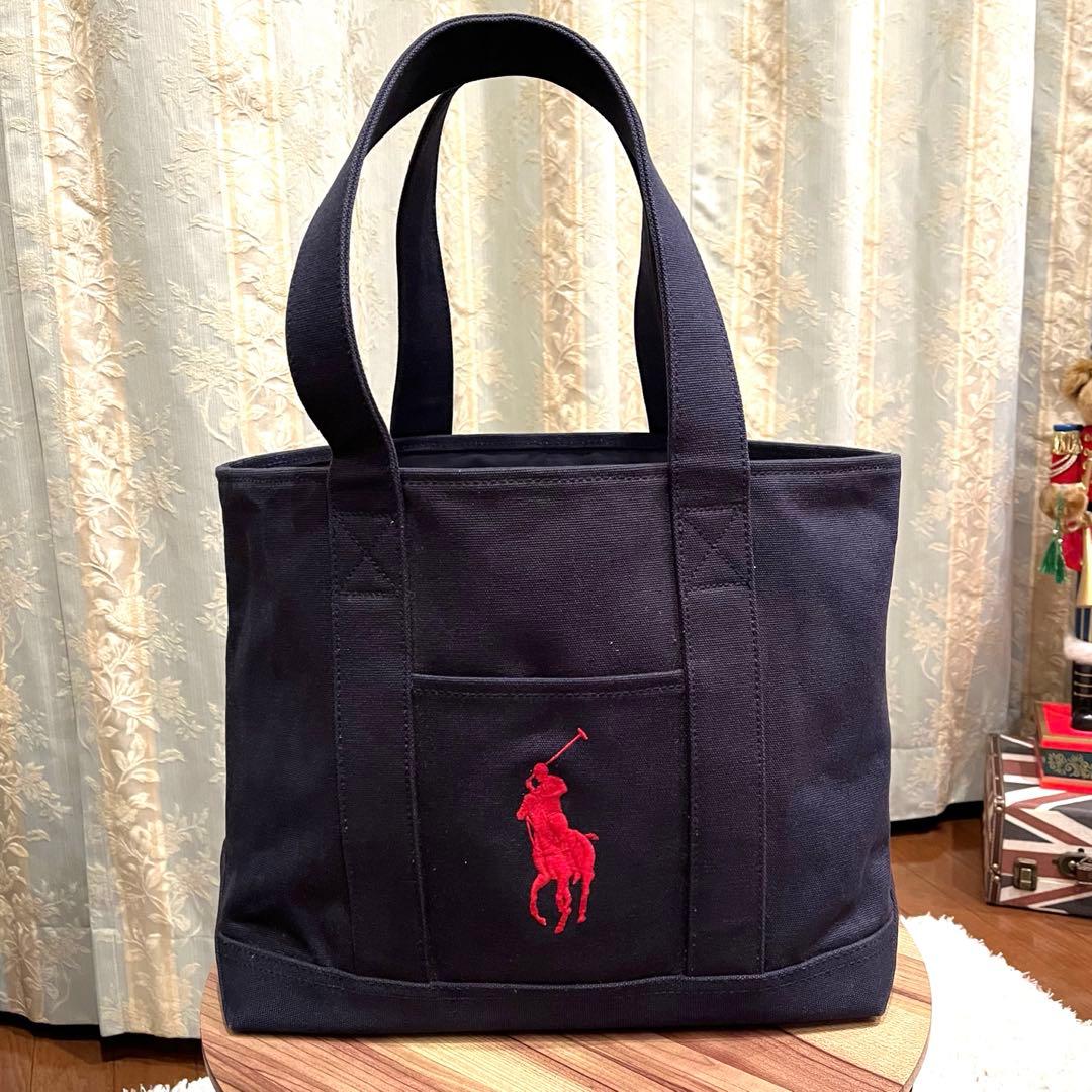 ✨美品✨RALPH LAUREN ラルフローレン トートバッグ キャンバス 刺繍