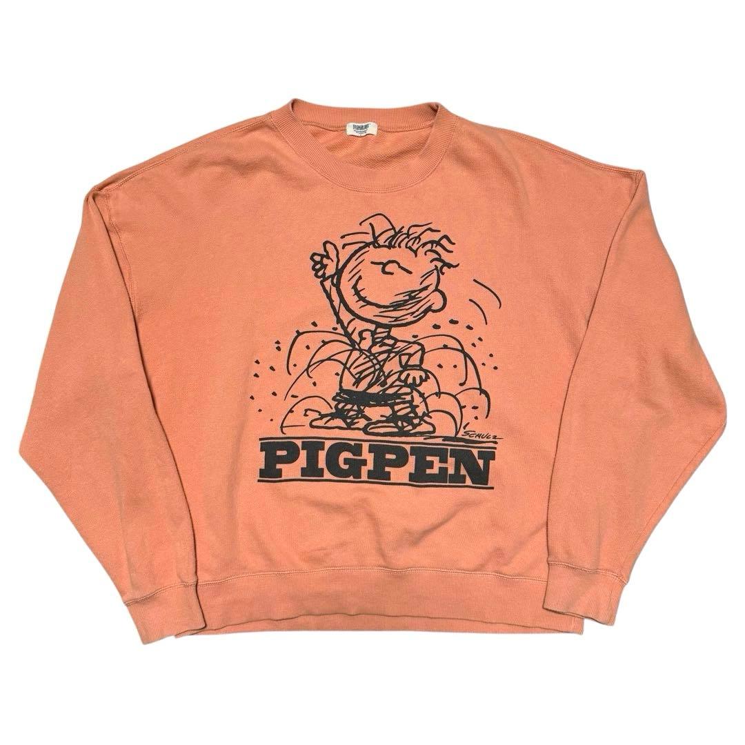 希少XL 00's PEANUTS PIGPEN スウェット ピグペン グランジ