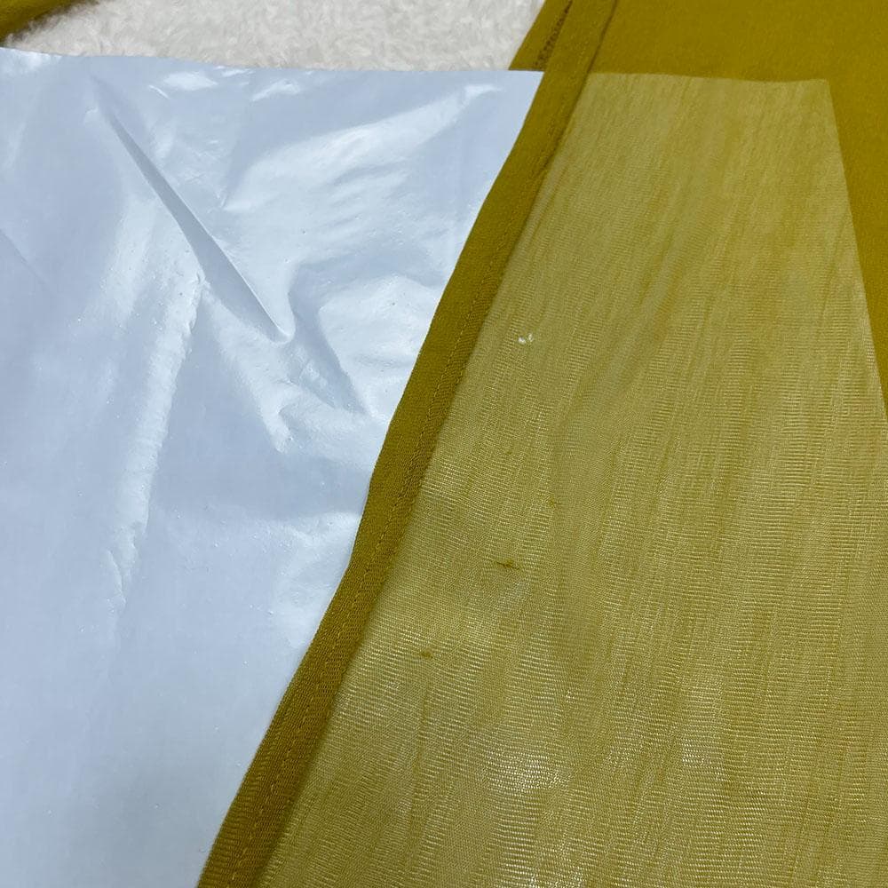 COMME des GARCONS　サイドスリットシアーロングTEE　マスタード