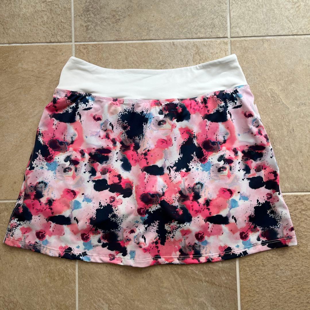 リージャ　テニススカート ピンク・ネイビー デザイン