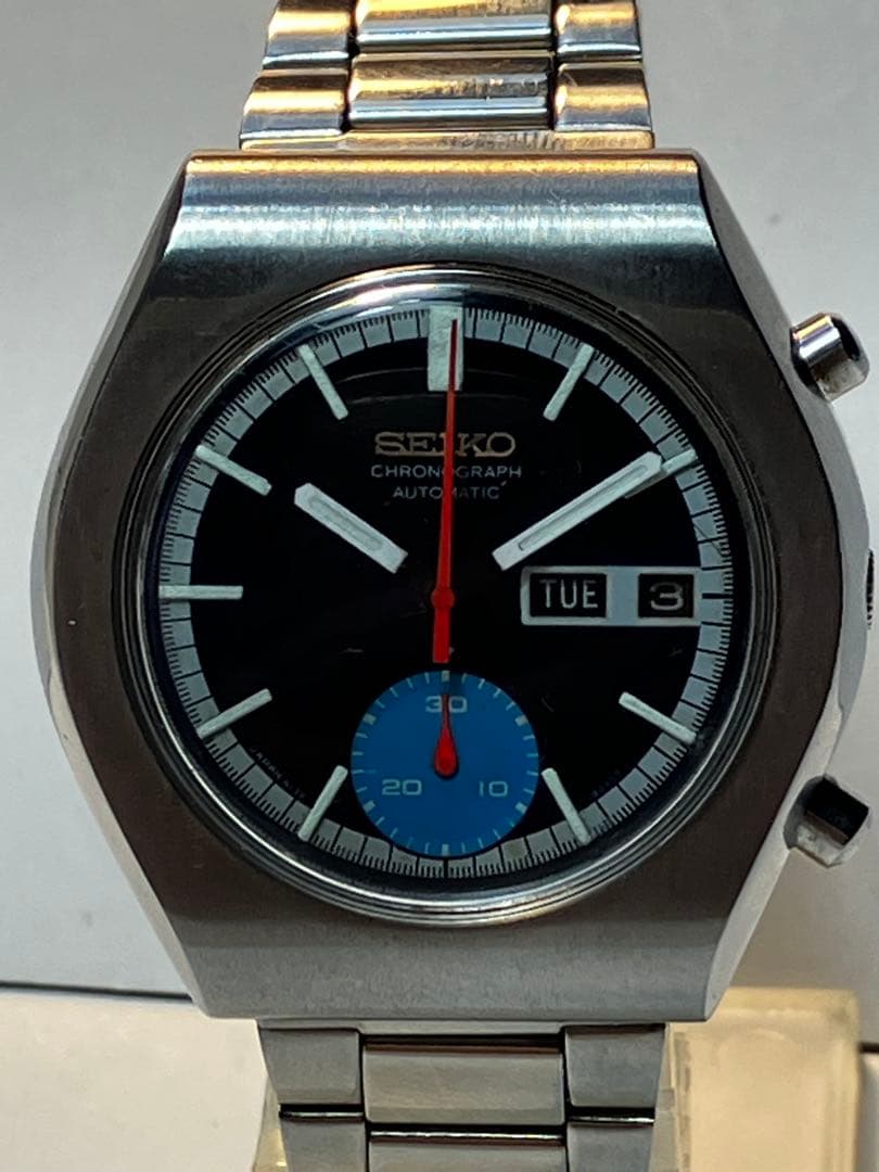 SEIKO 1つ目クロノグラフ　6139－7080紺文字盤　76年製オリジナル