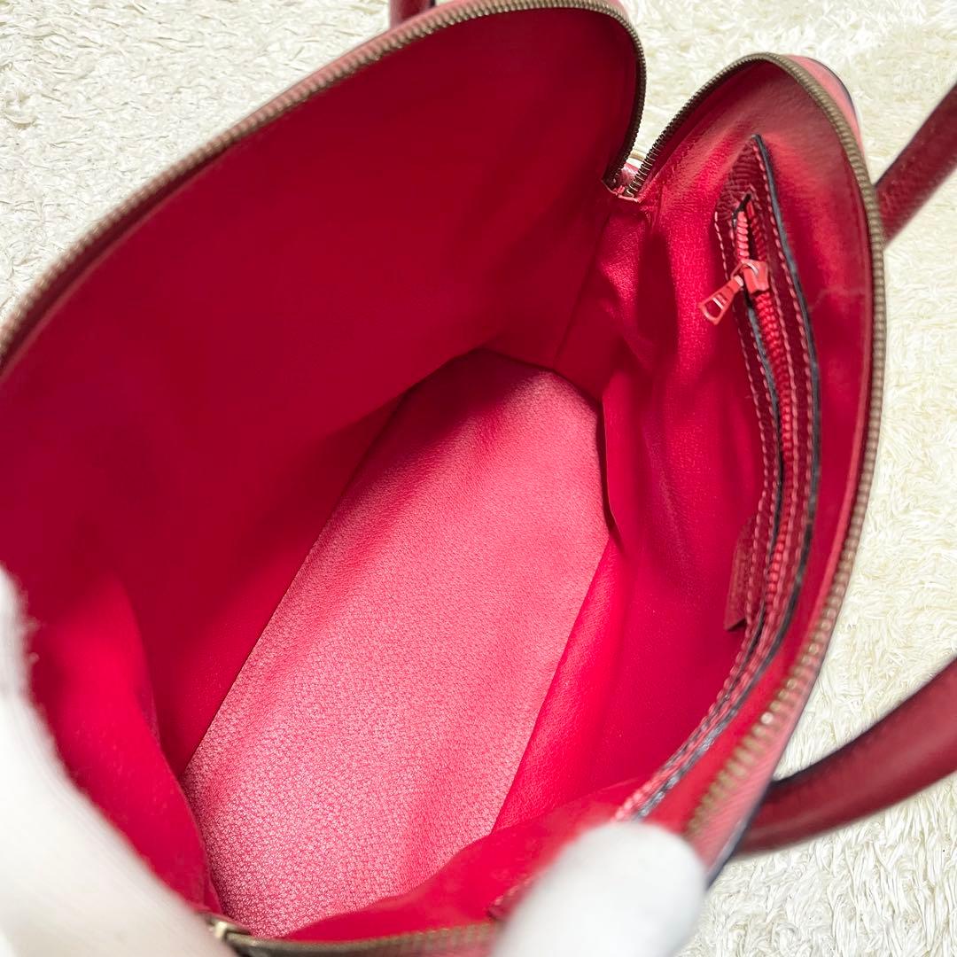 【良品】セリーヌ　2way ハンドバッグ　ボリードブガッティ　レザー　赤