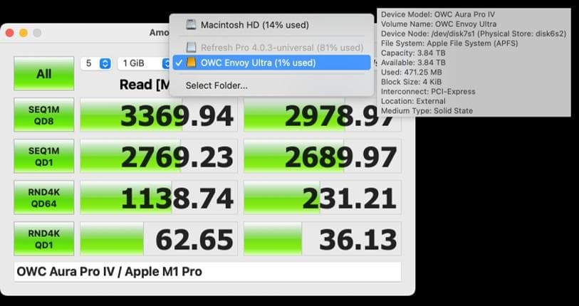 フ*プ様 OWC Envoy Ultra Thunderbolt 5 外付SSD