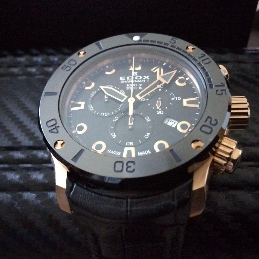 EDOX■シャークマン■500M防水■限定モデル■エドックス■ローズゴールド