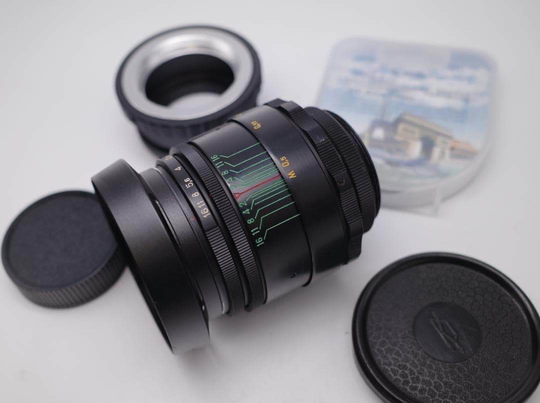 79 　新品同様　ぐるぐるボケレンズ　ヘリオス　44-2　M42アダプター付