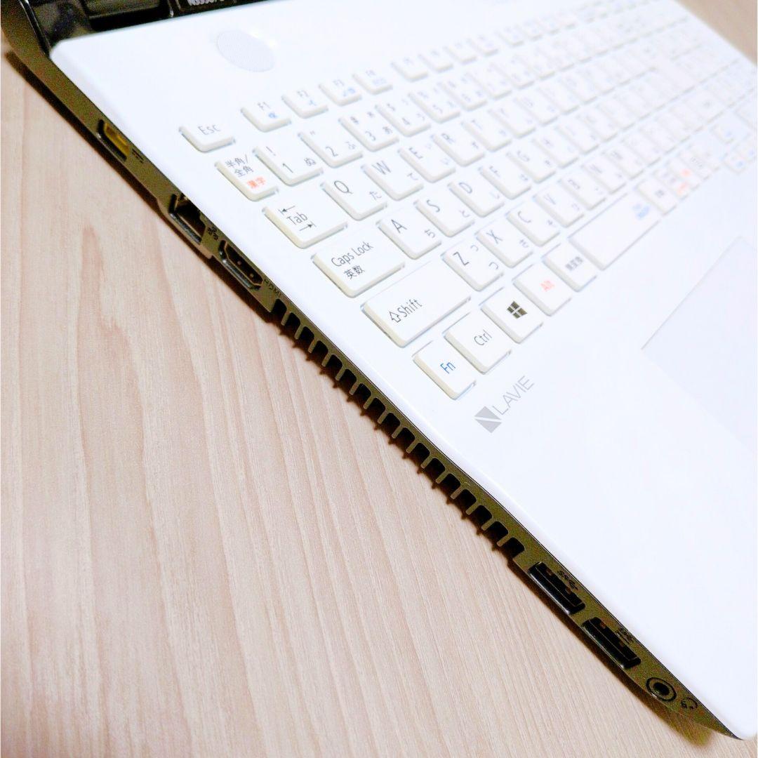 状態良好✨NEC白ノートPC✨SSD搭載／メモリ8GB／ブルーレイ／すぐ使える