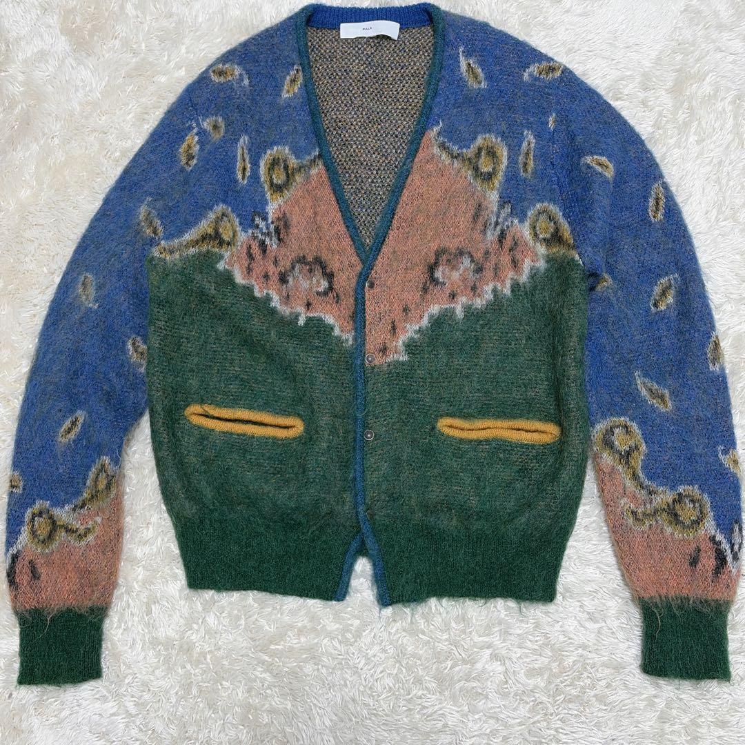 TOGA PULLA モヘア　ジャガードニット　カーディガン　総柄