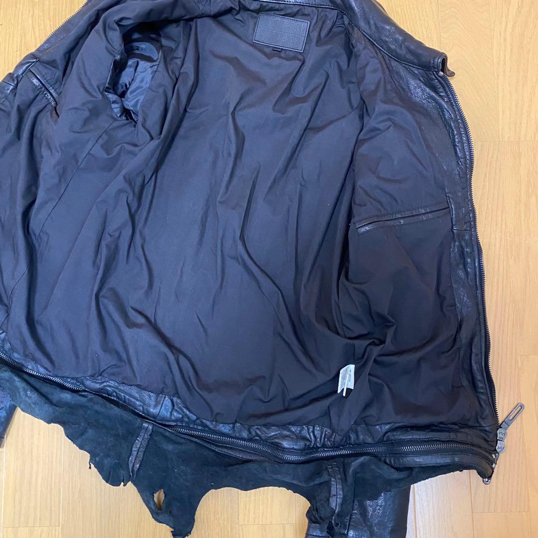 JACK ROSE 黒レザージャケット シングルライダースジャケット　サイズ4