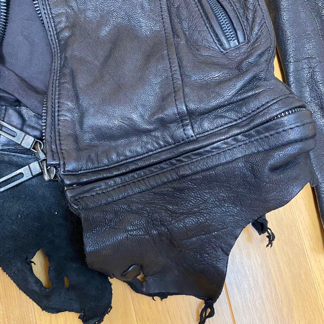 JACK ROSE 黒レザージャケット シングルライダースジャケット　サイズ4