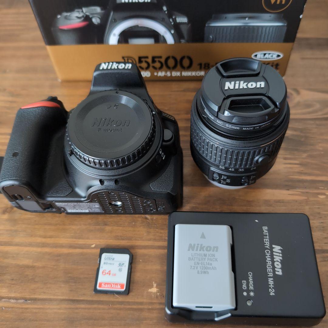 【美品・使用頻度少】Nikon D5500 デジタル一眼レフカメラ 付属品全あり