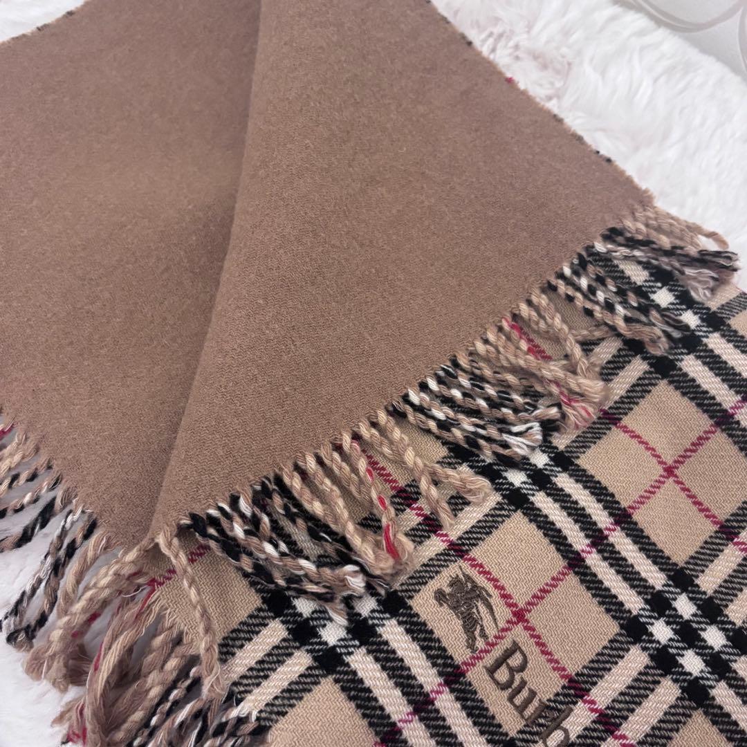 BURBERRYS ロゴ刺繍 バーバリーチェック リバーシブル マフラー 希少