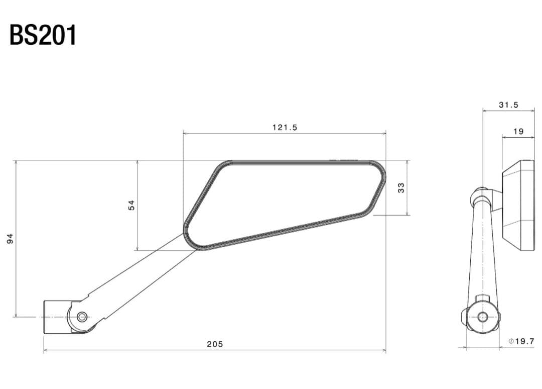rizoma ミラー Circuit 744 2個セット