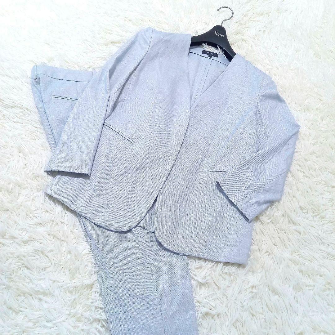 ●美品●　セオリー　ノーカラー　カラーレス　セットアップ　スーツ　パンツ　上下