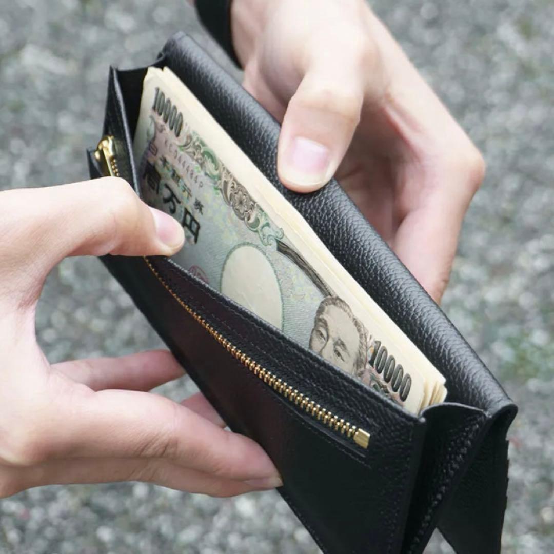 A*r様 HushTug ピュアシュリンクレザー ロングウォレット (ゴールドZ