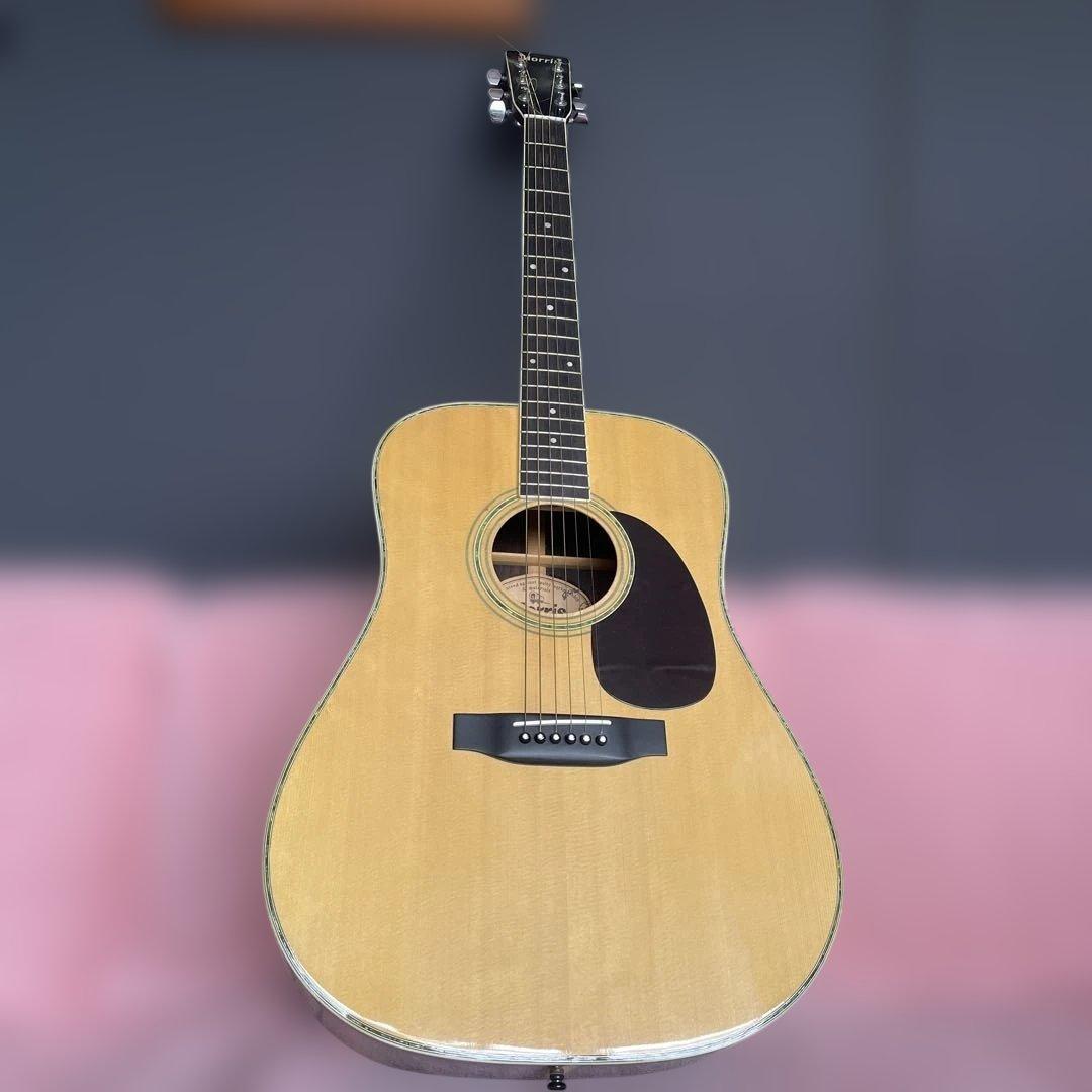 美品　螺鈿アコースティックギター モリスW-30 ハードケース付き