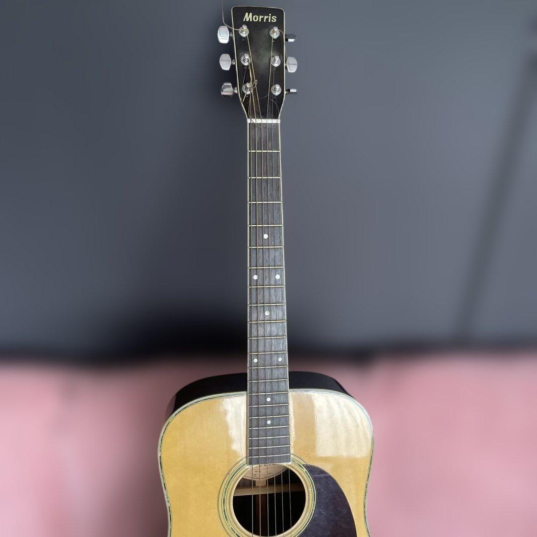 美品　螺鈿アコースティックギター モリスW-30 ハードケース付き