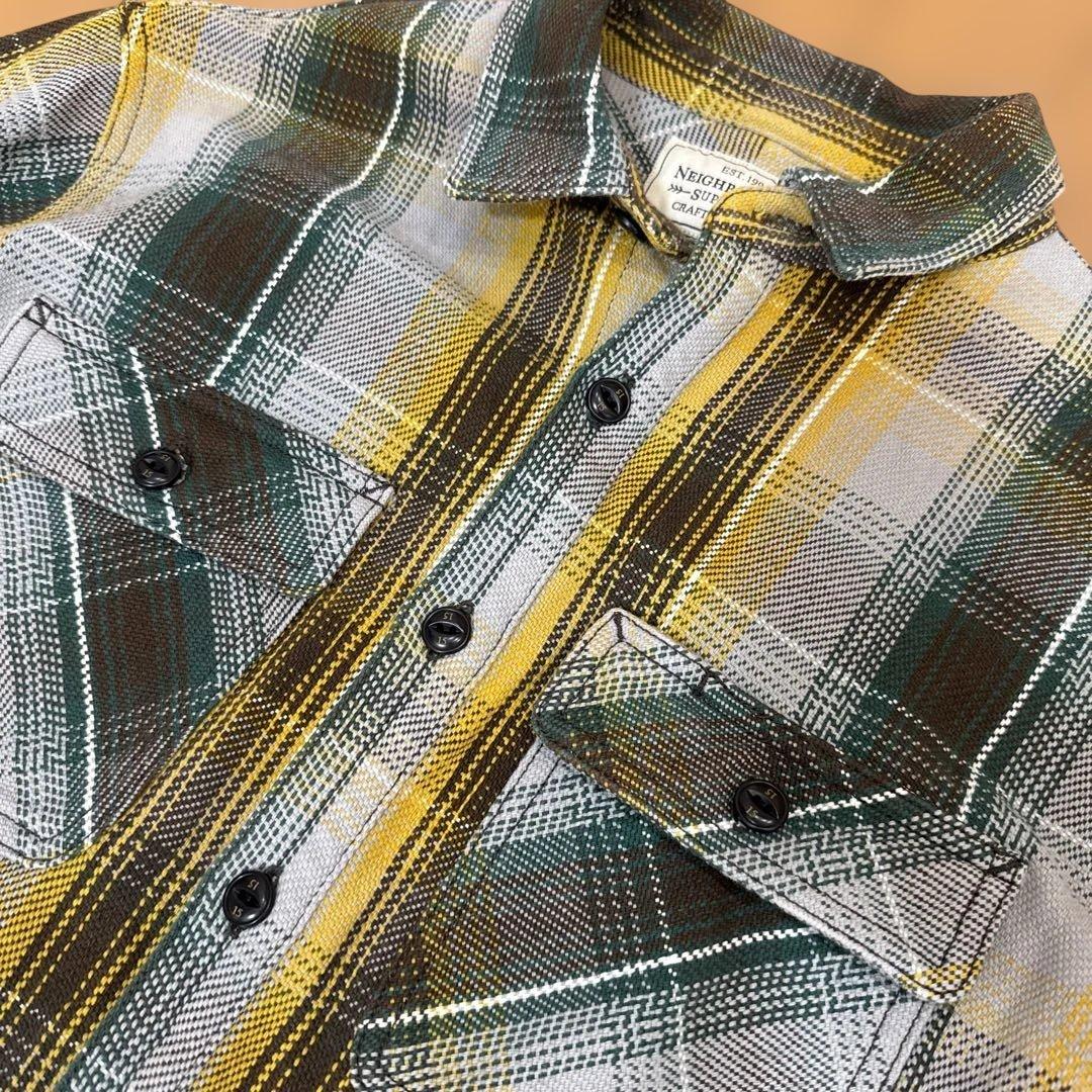 NEIGHBORHOOD/チェック柄/長袖ネルシャツ/L/タグ無し新品