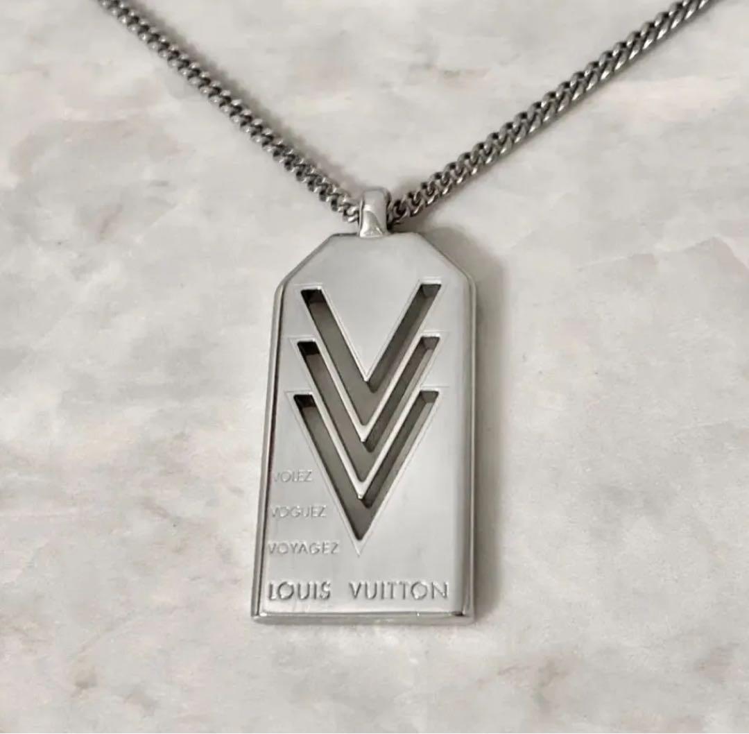 【美品】ルイヴィトン　プレートネックレス