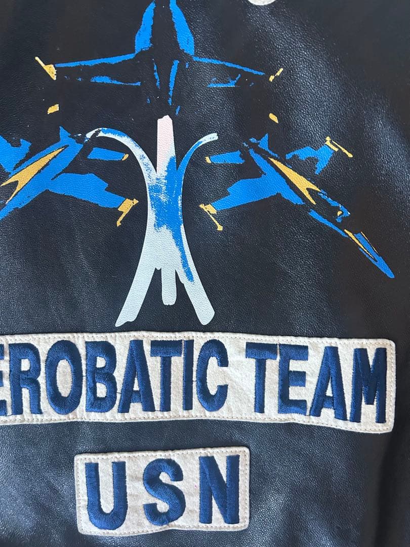 AVIREX レザージャケット ブルーエンジェルス サイズM