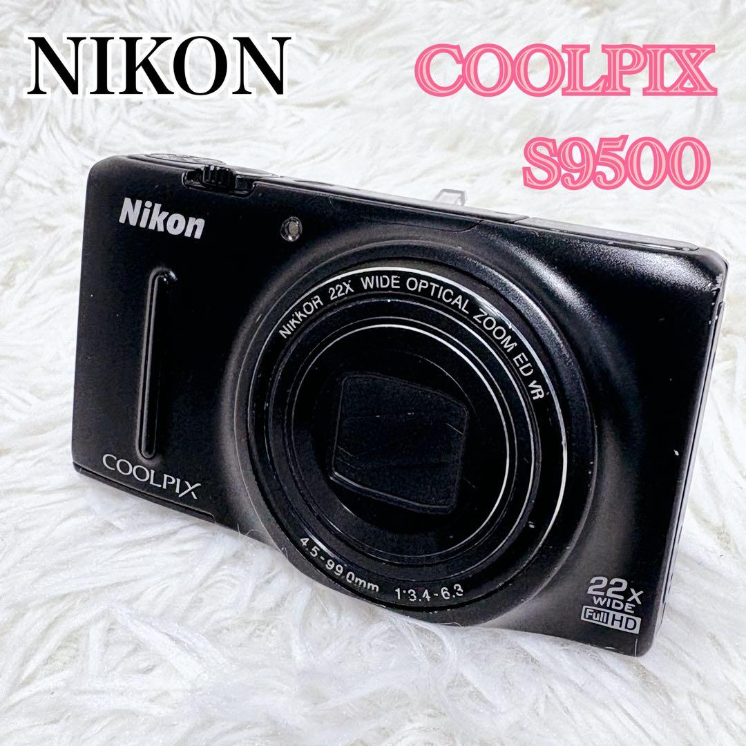 正常動作✨NIKON COOLPIX S9500 コンデジ Wi-Fi ブラック