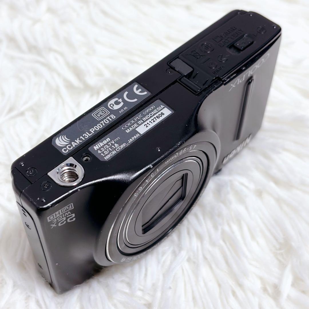 正常動作✨NIKON COOLPIX S9500 コンデジ Wi-Fi ブラック