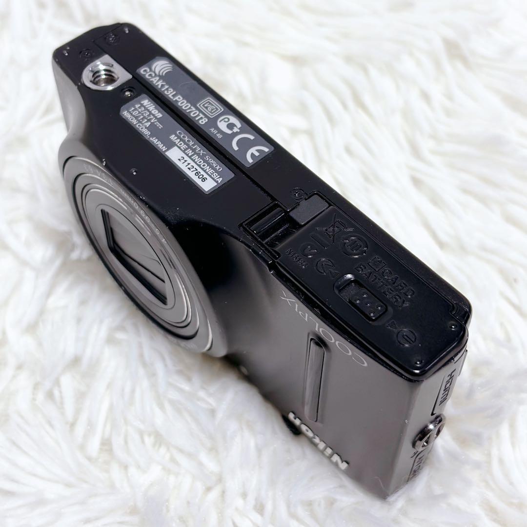 正常動作✨NIKON COOLPIX S9500 コンデジ Wi-Fi ブラック