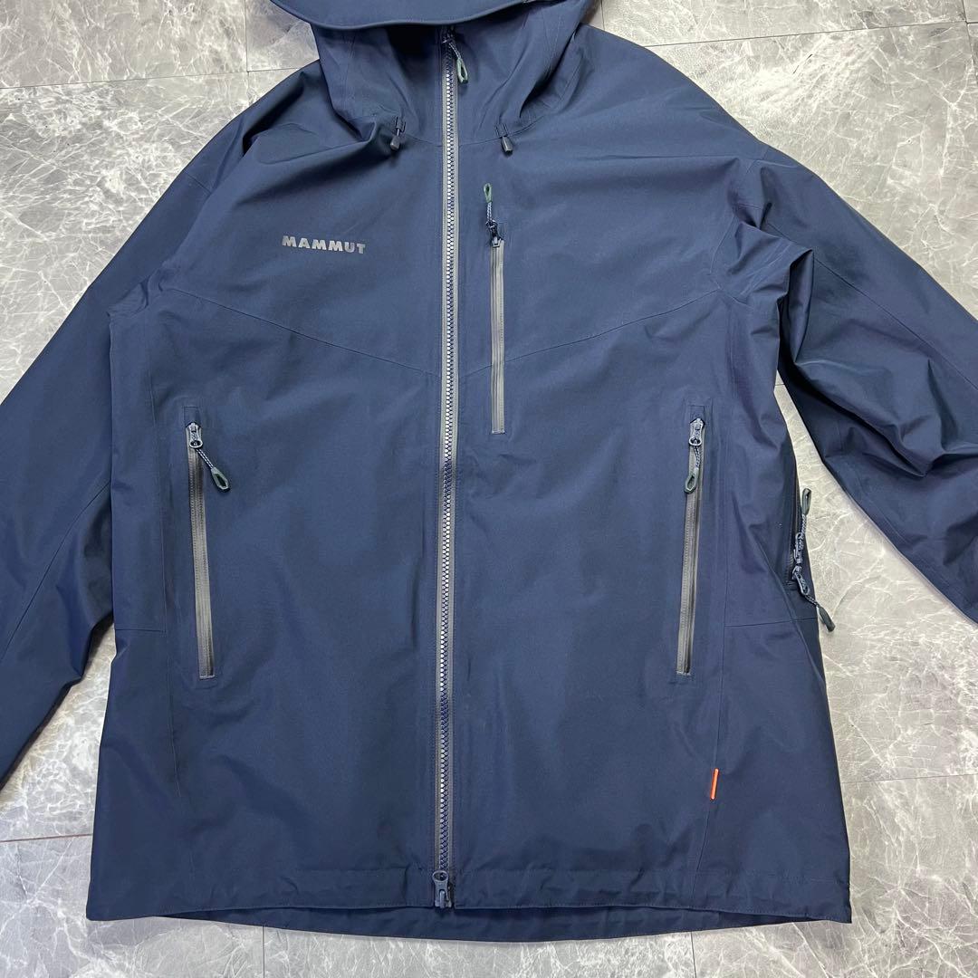 極美品　マムート　アヤコプロ　フーデッドジャケット　ゴアテックス　ネイビー　L