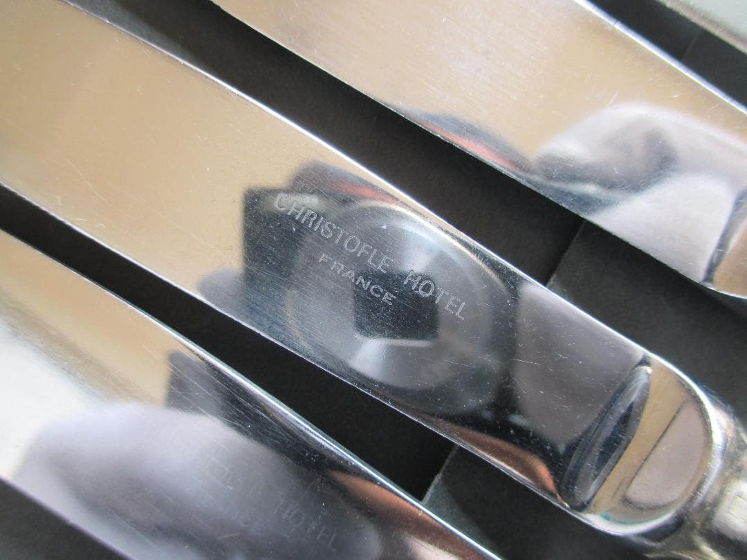 ☆仏蘭西銀器クリストフルシルバー　ディナーナイフ6本　クリストフルホテル仕様