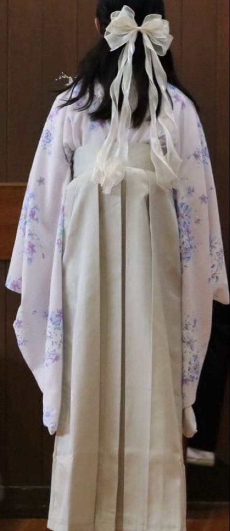 小学生卒業式160袴　白ブーツ24センチ付き