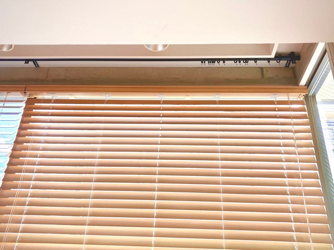 木製ブラインド 幅105cm × 高さ200cm ナチュラル 2個セット