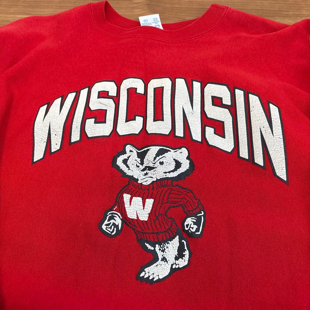 日*和様 【美品】90s チャンピオン　リバースウィーブ　XL 赤 レッド