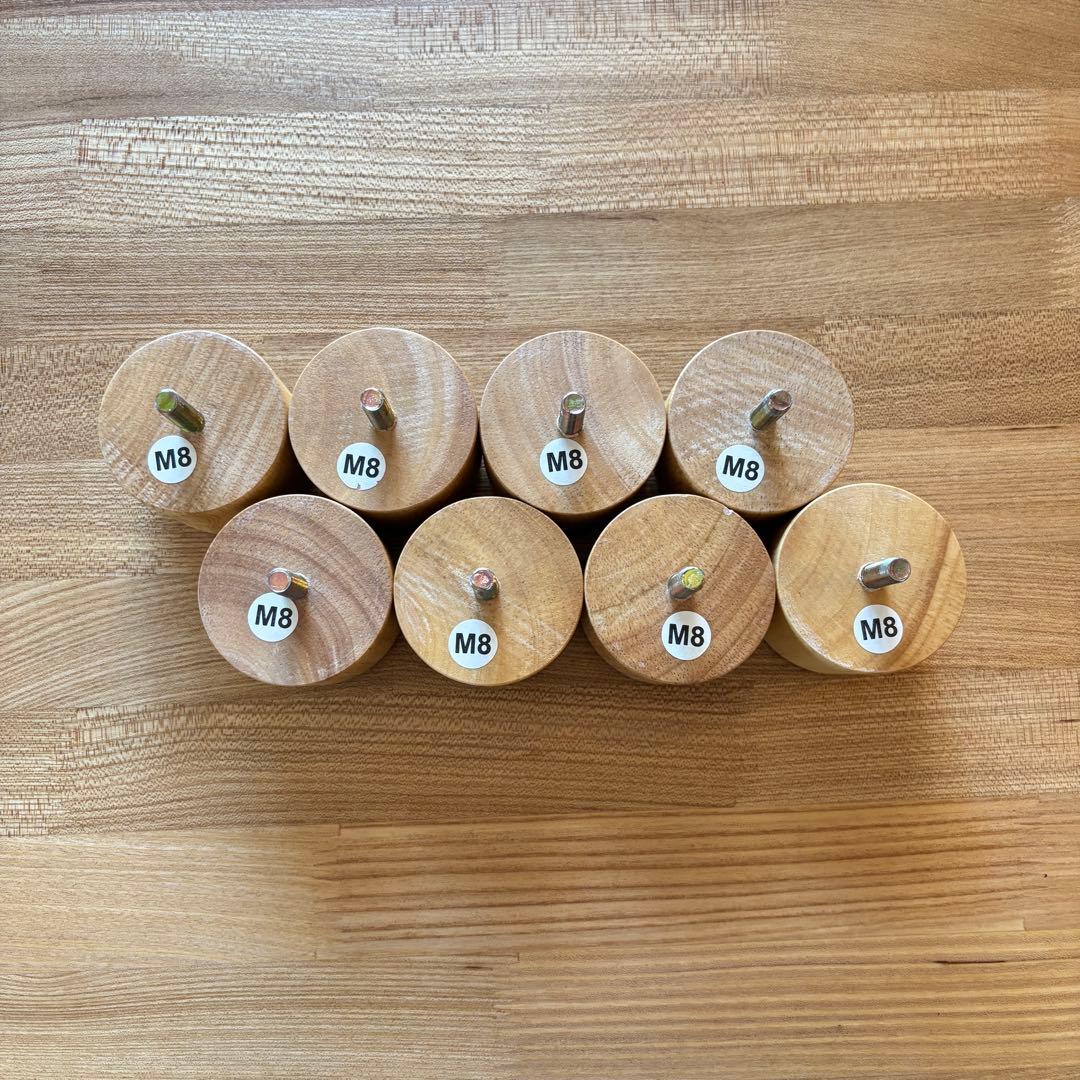 【美品】木製脚 5cm ナチュラル (M8) 8本セット