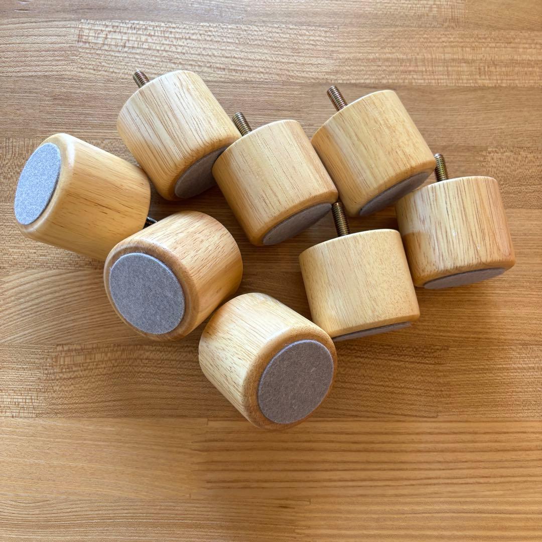 【美品】木製脚 5cm ナチュラル (M8) 8本セット