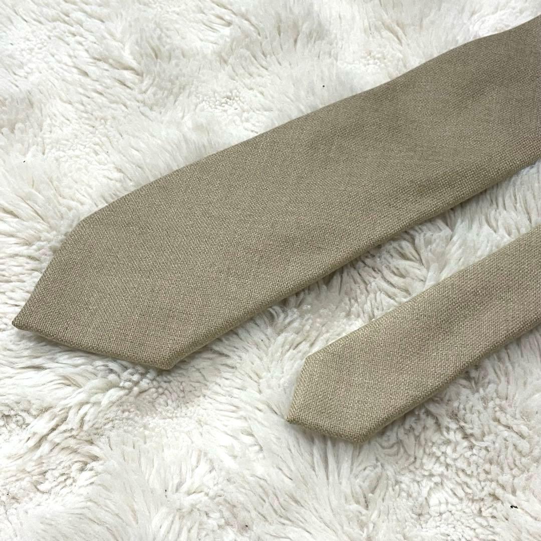 【極美品】ロロピアーナ ネクタイ　ベージュ　カシミヤ 100%