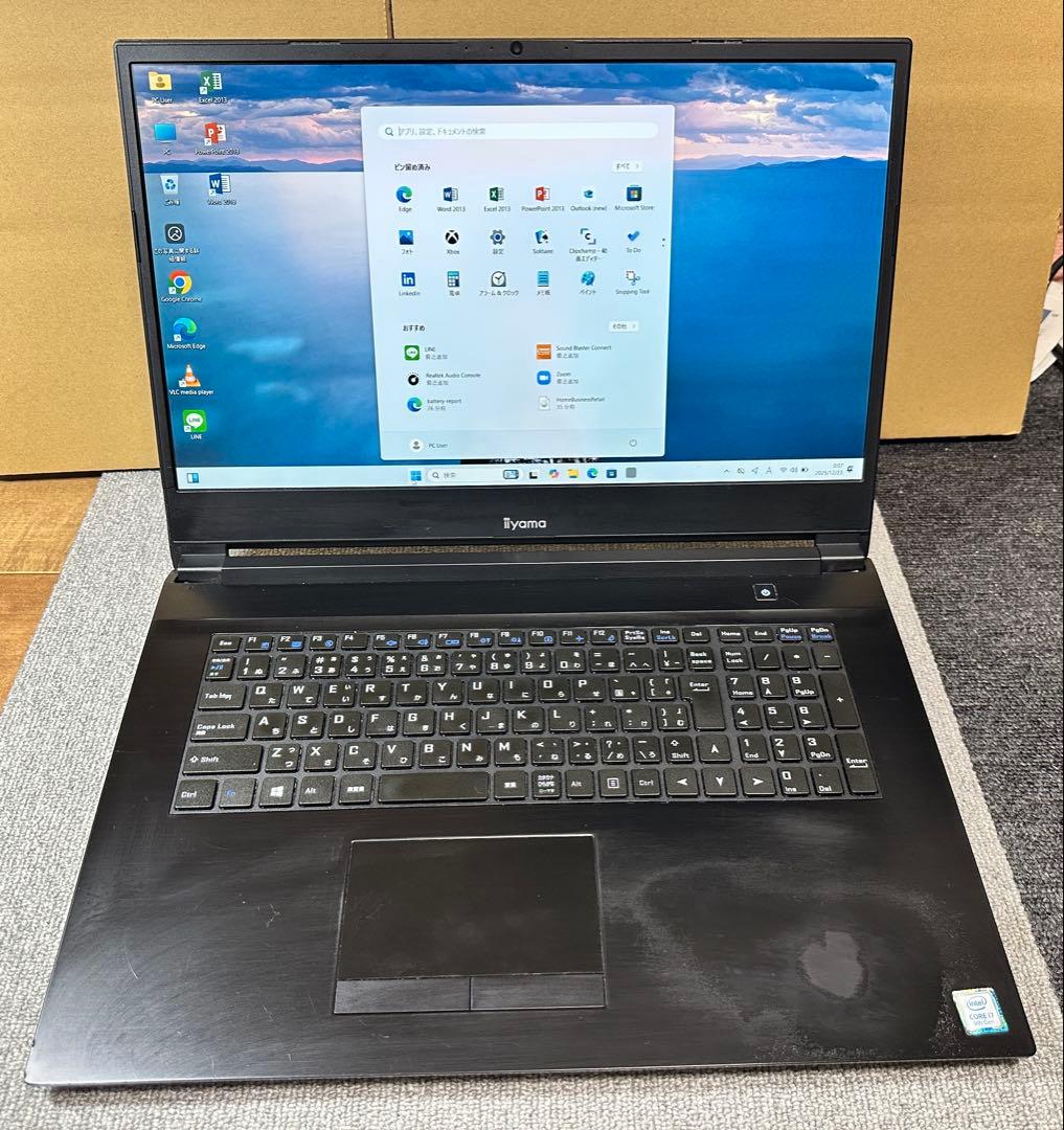 すぐ使用可能： iiyama i7-9世代 Win11 SSD Office付き