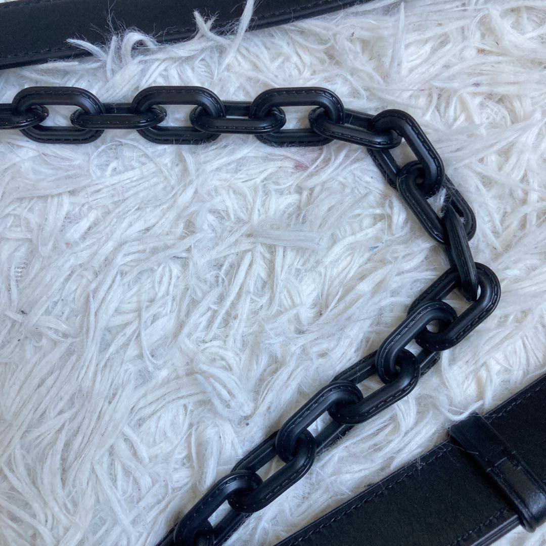 未使用級 COACH ミラ チェーンショルダー 黒 ブラック