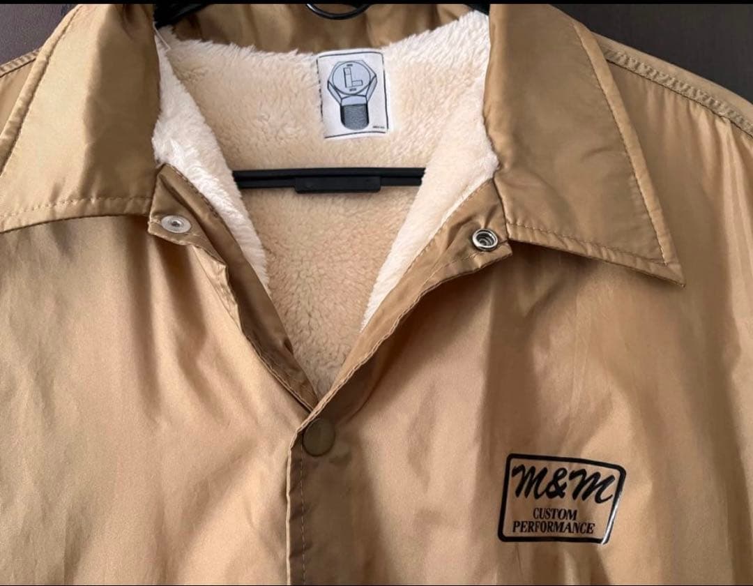 キムタク着用同型同色　m&mボアコーチジャケット　 エムアンドエム