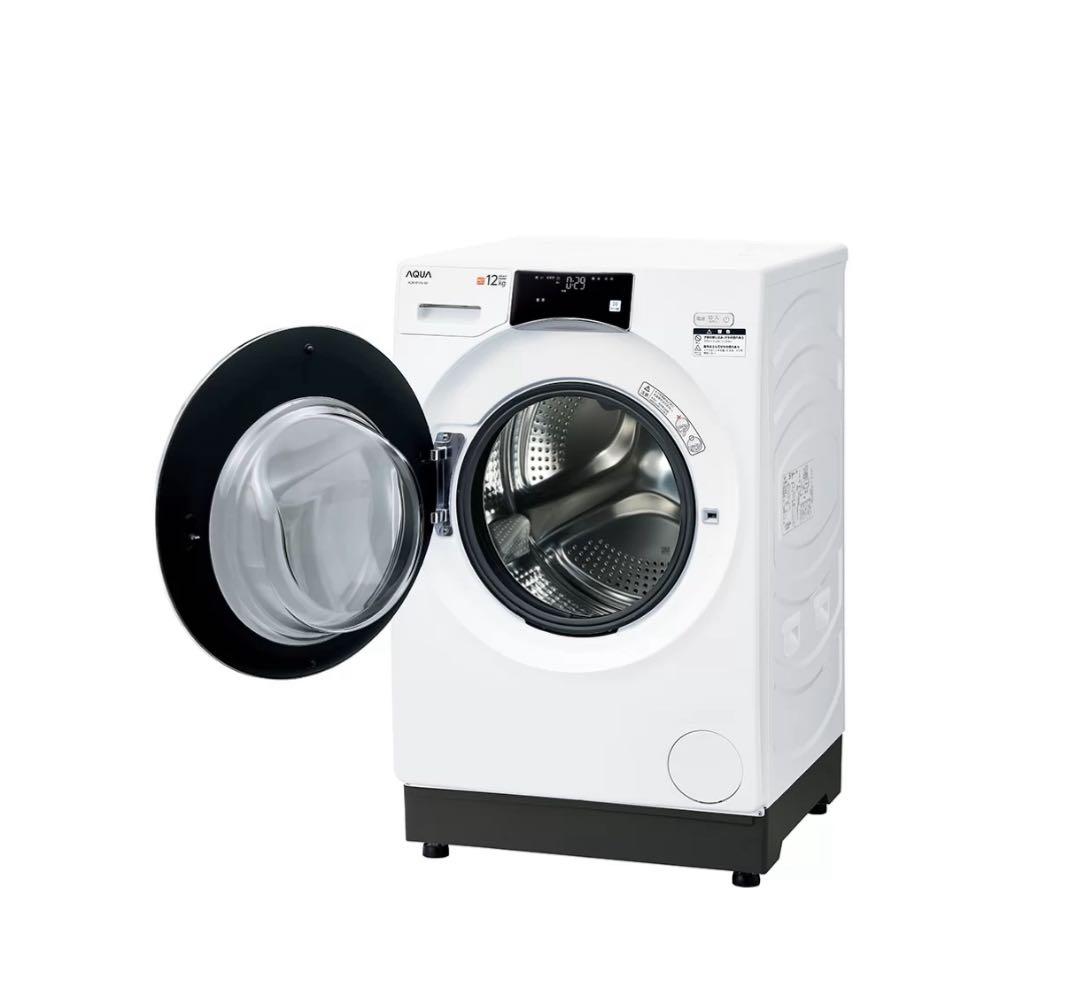 【長期保証付き】AQUA 12kg ドラム式洗濯機 AQW-D12N