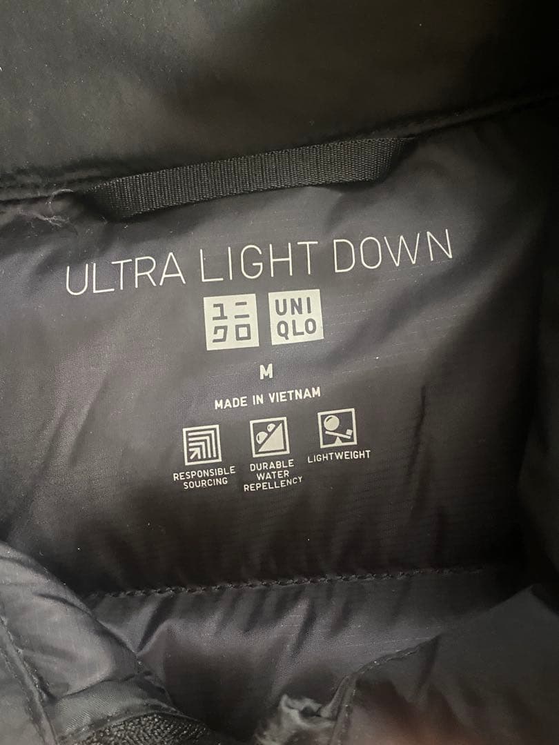 ユニクロUNIQLOウルトラライトロングダウン　ブラックM