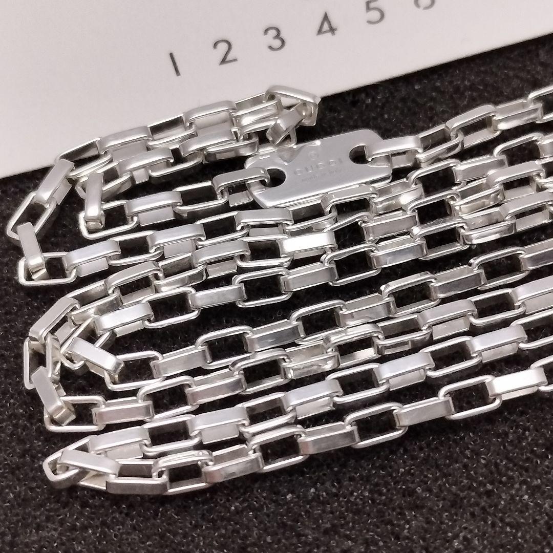 グッチ ベネチアン チェーン ネックレス 50cm シルバー 定番