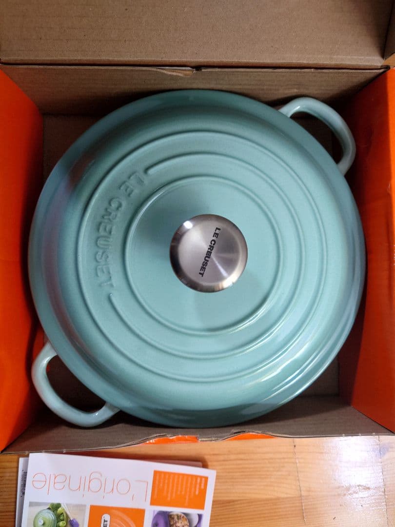 メ*ル様 LE CREUSET ル・クルーゼ　セージ　両手鍋 22cm
