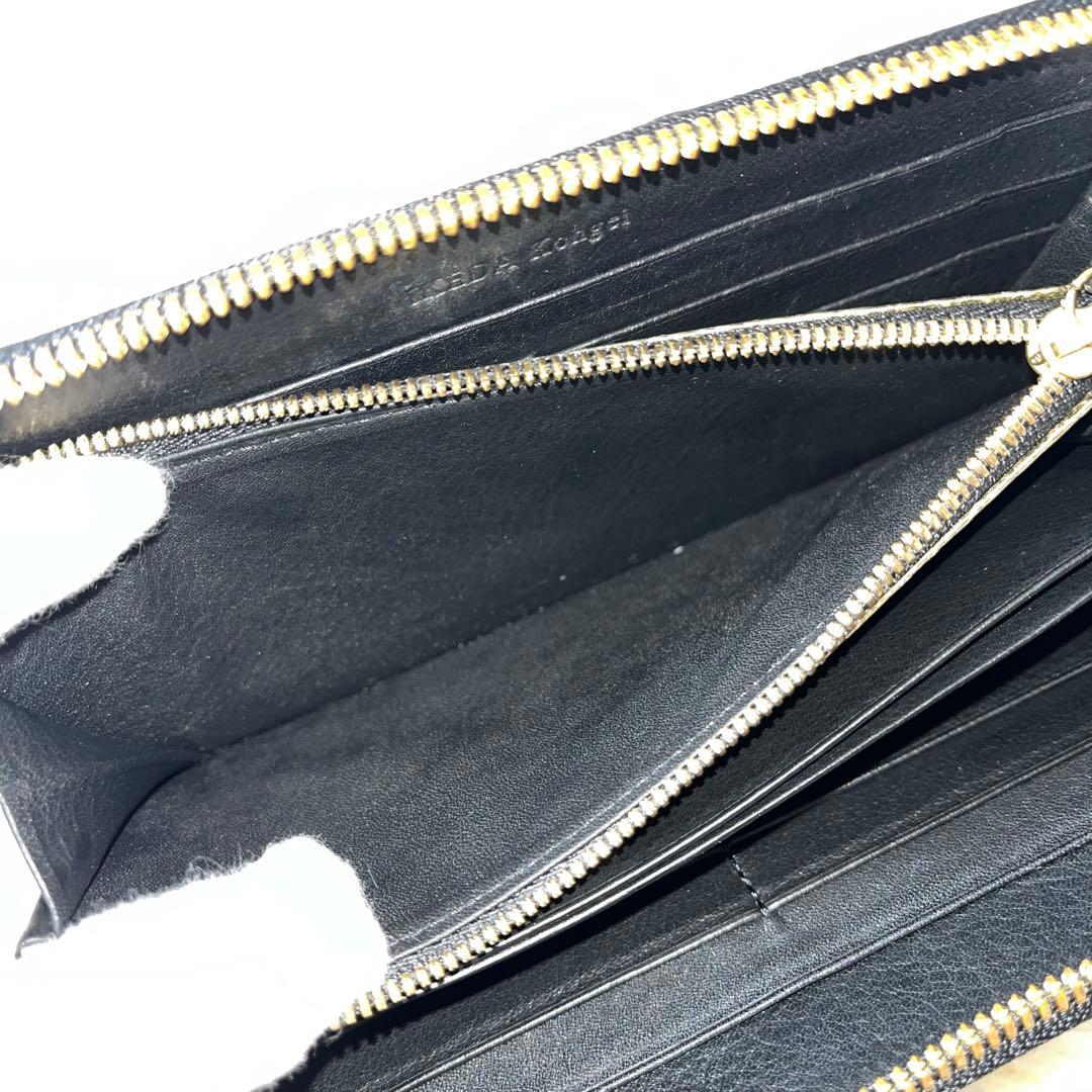 未使用級✨池田工芸　JRA クロコダイル　ポロサス　ゴールドパイソン　長財布　黒