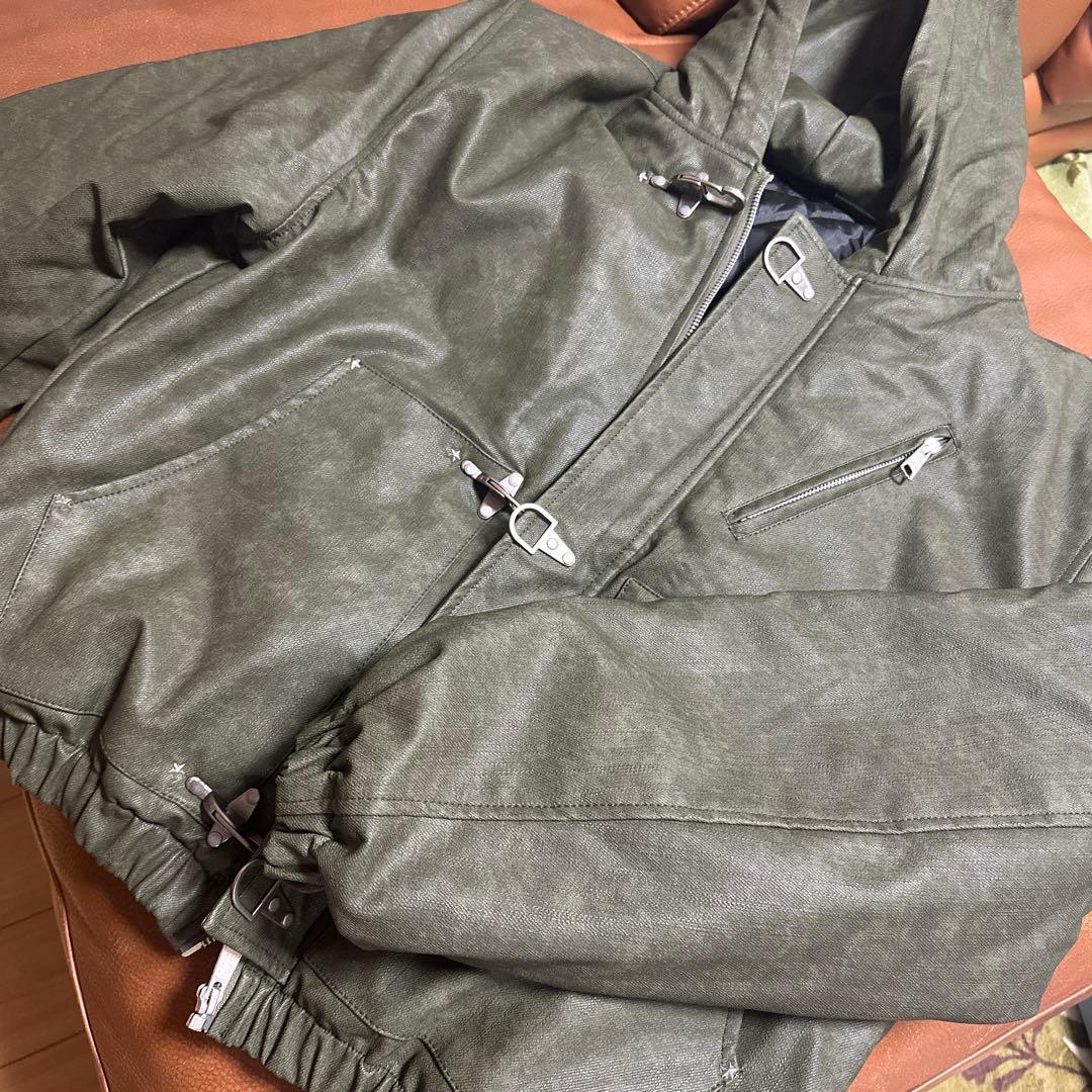 BELVETジャケットStar-Studded Leather Jacket