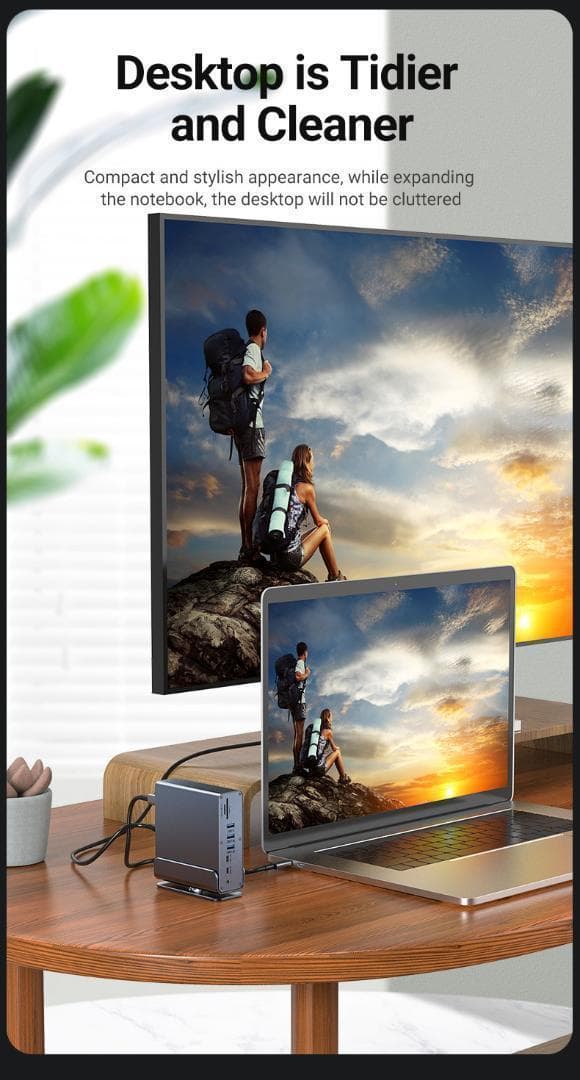 15in1ドッキングステーション 高速データ転送 100W出力　USB A C