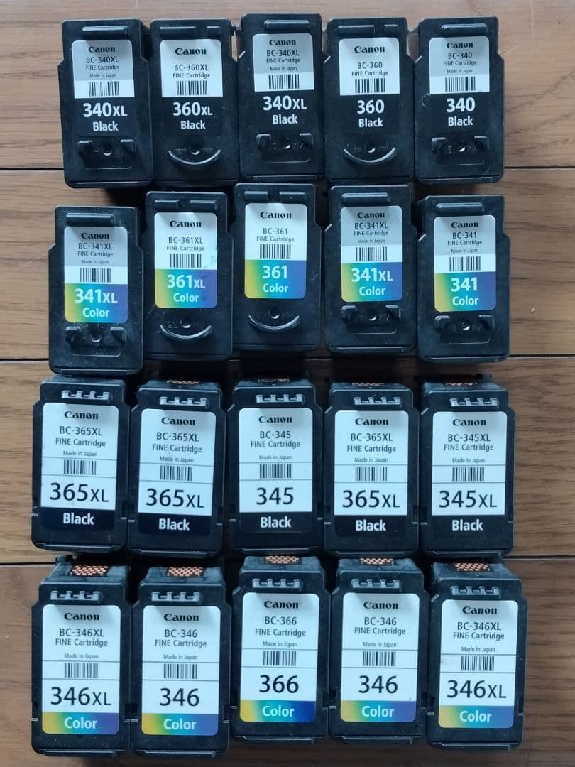 20個　 キャノン純正　 340XL　他　 使用済み 　 インクカートリッジ③